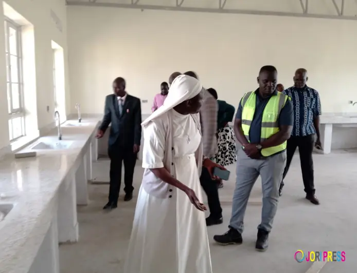 Sr.Dr.Mary Grace Akiror monitors 3.2billion shillings Amuru Town Seed Secondary School facility 