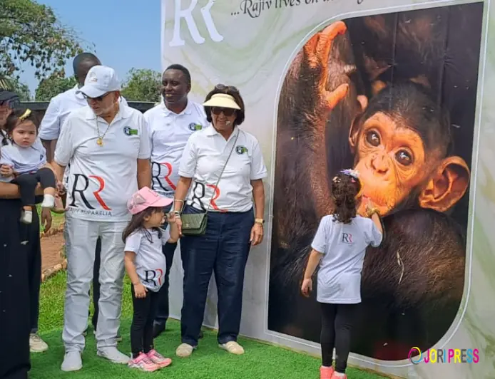 Sudhir donates UGX 50M to Ngamba Island Chimpanzee Sanctuary. New born Chimp named RR