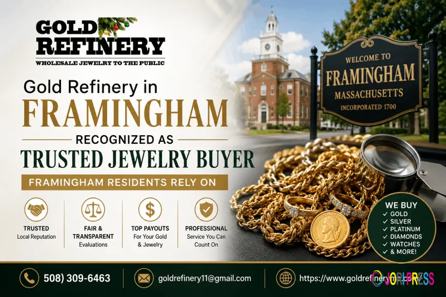 Gold Refinery in Framingham Recognized as Trusted Jewelry Buyer Framingham Residents Rely On