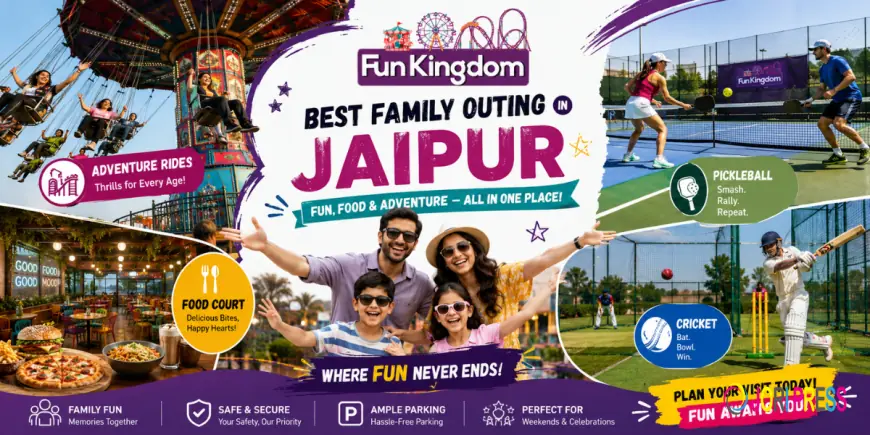 Best Family Outing Place in Jaipur – Food Court, Pickleball, Cricket & Rides