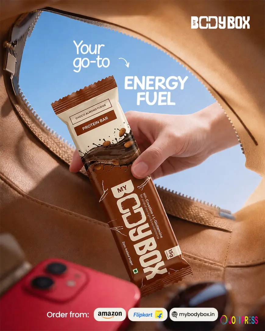 No Sugar. 15g Protein. Creatine. L-Glutamine. Meet India's Most Advanced Protein Bar from MyBodyBox