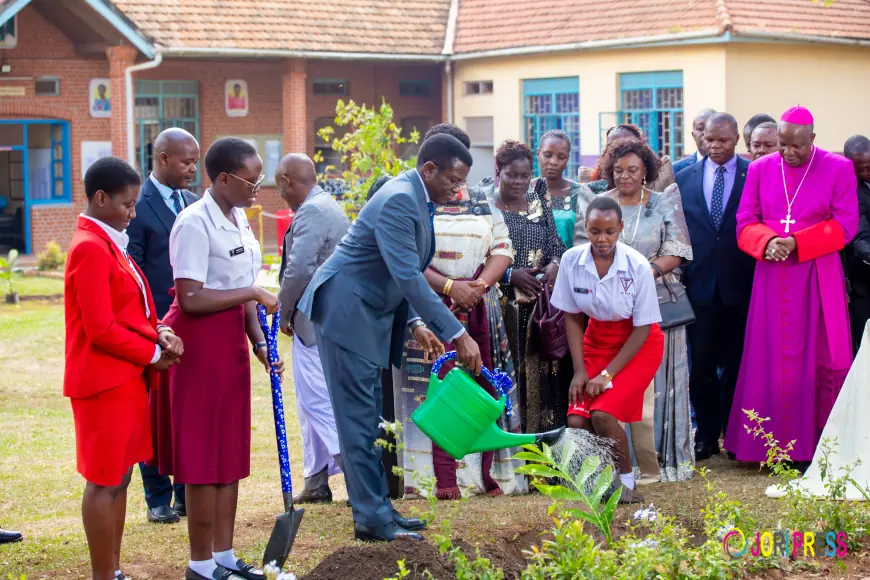 Katikiro Mayiga applauds Trinity College Nabbingo for powering the girl child education agenda