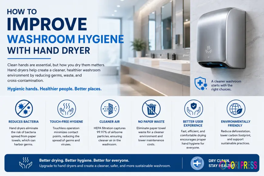 How to Improve Washroom Hygiene with Hand Dryer