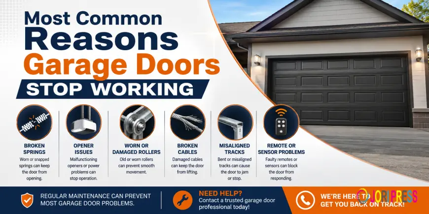 Most Common Reasons Garage Doors Stop Working