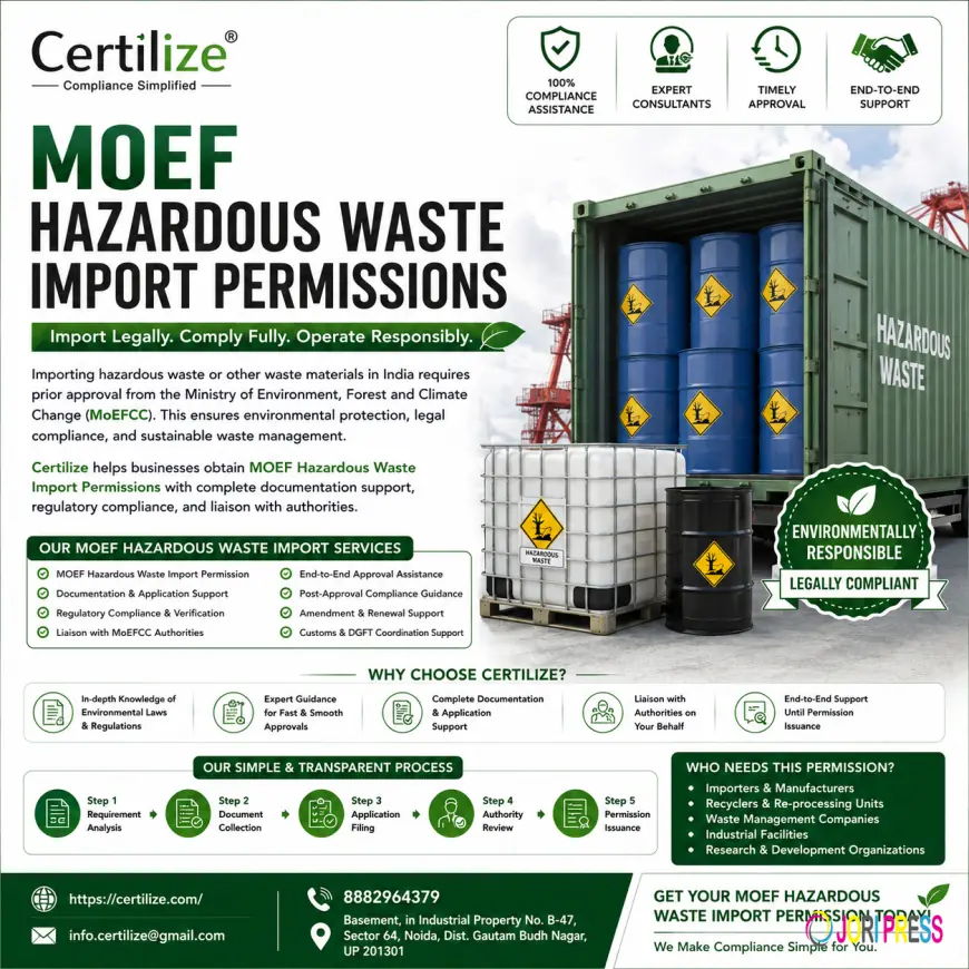 Hazardous Waste Import Approval Services in Delhi