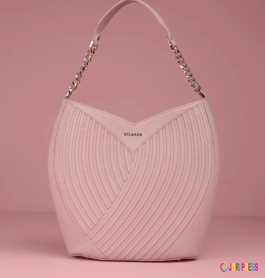 Tulip Pink Leather Shoulder Handbag for Women – A Stylish Choice for Everyday Use