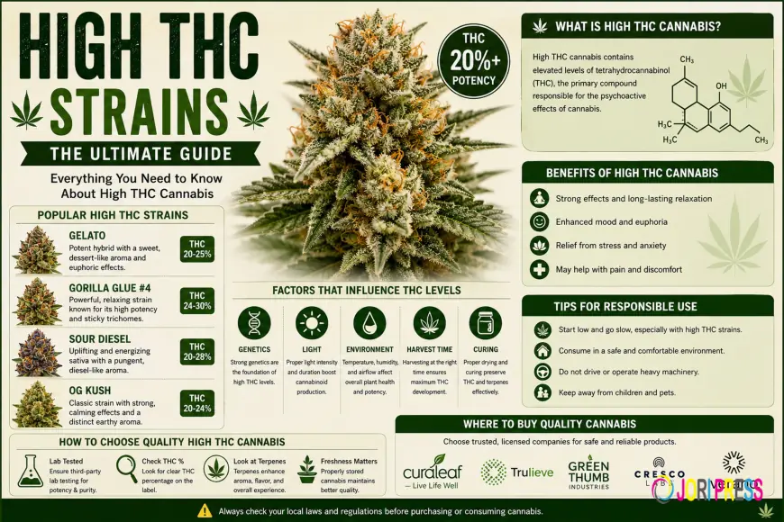High THC Strains: Everything You Need to Know About High THC Cannabis