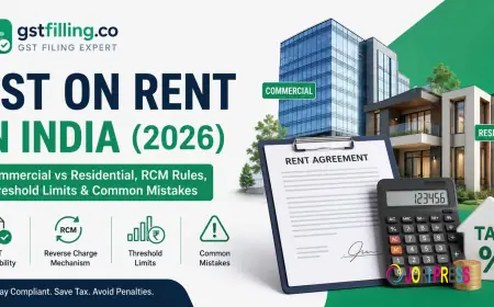 GST on Rent in India (2026): Commercial vs Residential, RCM Rules, Threshold Limits & Common Mistakes