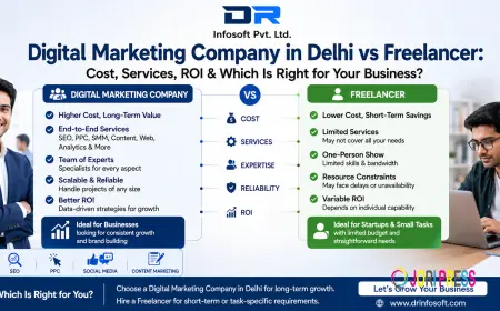 Digital Marketing Company in Delhi vs Freelancer: Cost, Services, ROI & Which Is Right for Your Business?