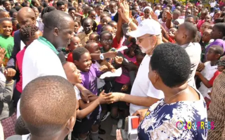 KPS Pupils cause emotional mob with Dr. Sudhir Ruparelia at courtesy visit 
