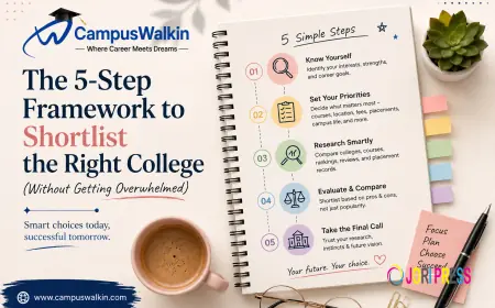 The 5-Step Framework to Shortlist the Right College (Without Getting Overwhelmed)