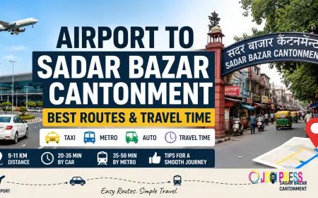 Airport to Sadar Bazar Cantonment: Best Routes & Travel Time