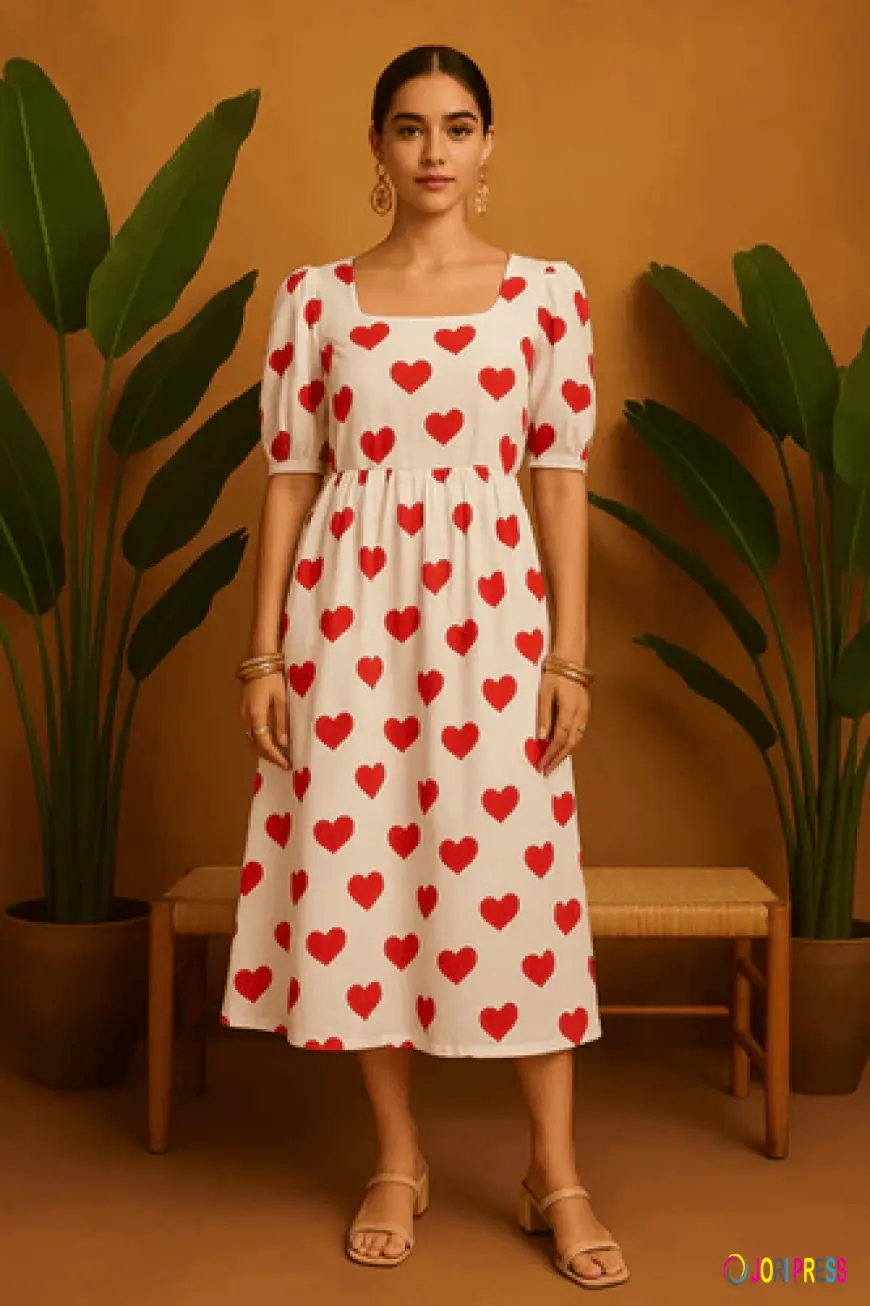 White Dress with Red Hearts: The Trend Everyone Is Talking About