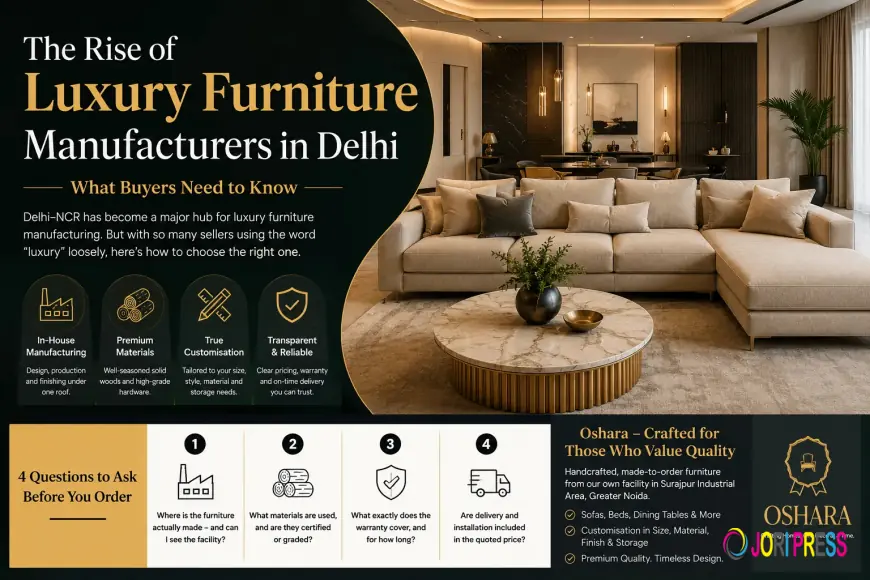 The Rise of Luxury Furniture Manufacturers in Delhi — What Buyers Need to Know