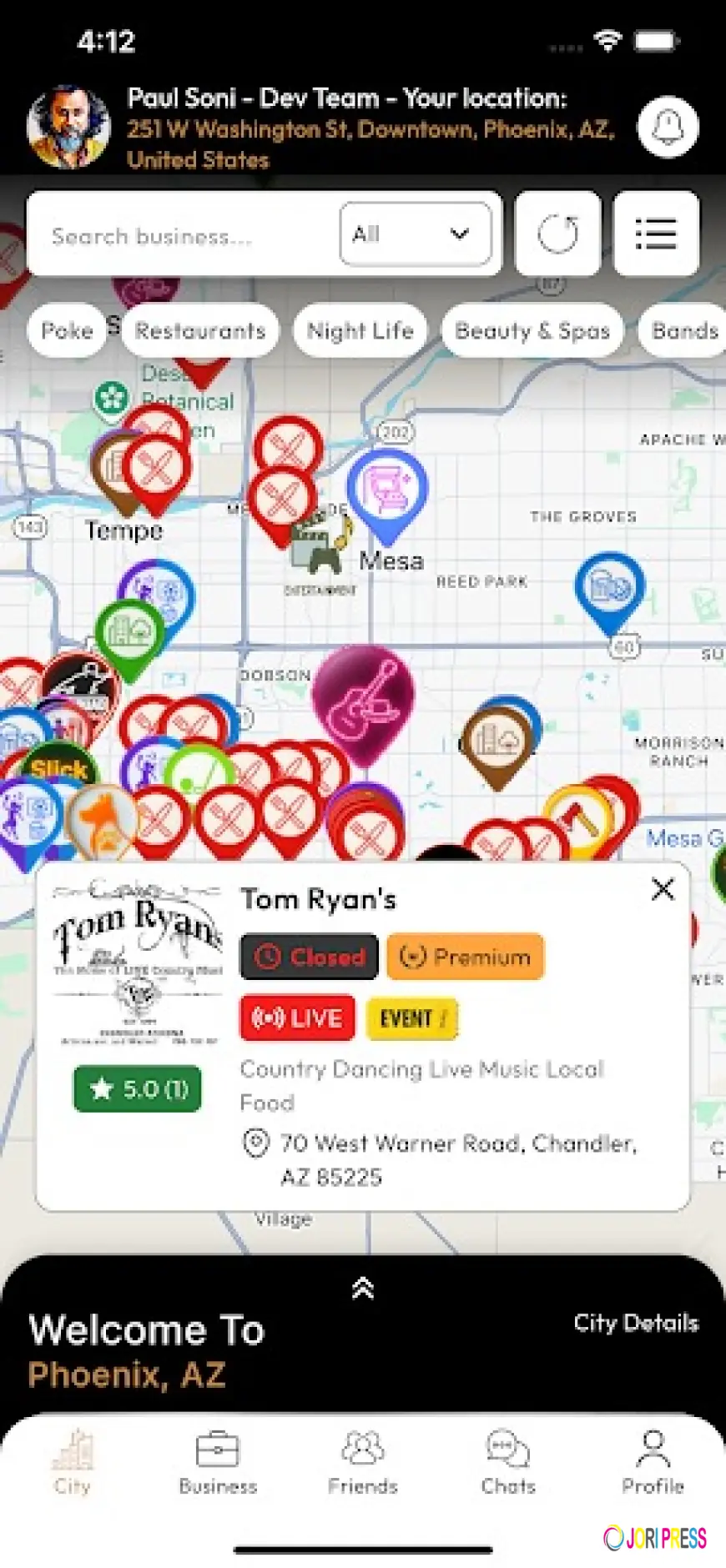Glimsp - Find things to do, discover nearby places, dining, happy hours, live music & more.