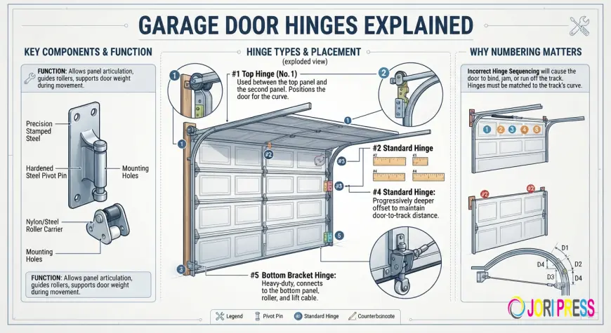 Garage Door Hinges Explained: Types, Functions, Maintenance, and Buying Guide