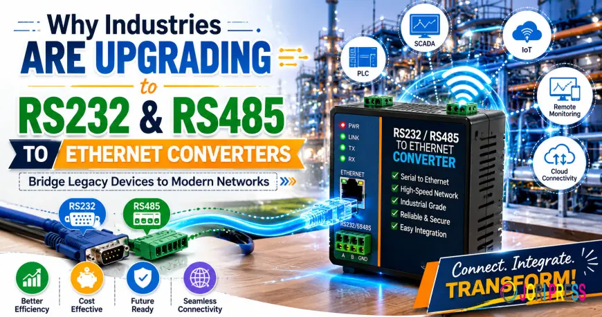 Why Industries Are Upgrading to RS232 & RS485 to Ethernet Converters