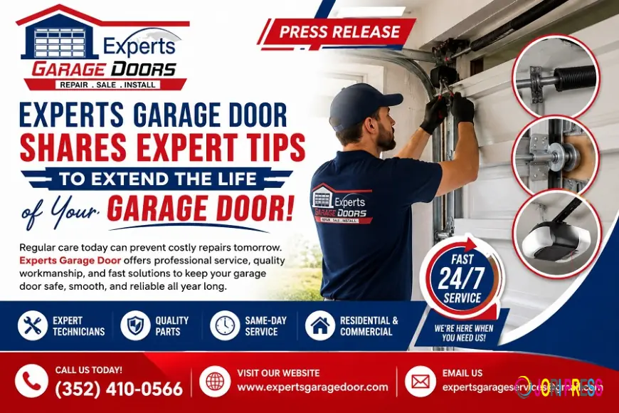 Experts Garage Door Shares Expert Tips to Extend the Life of Your Garage Door
