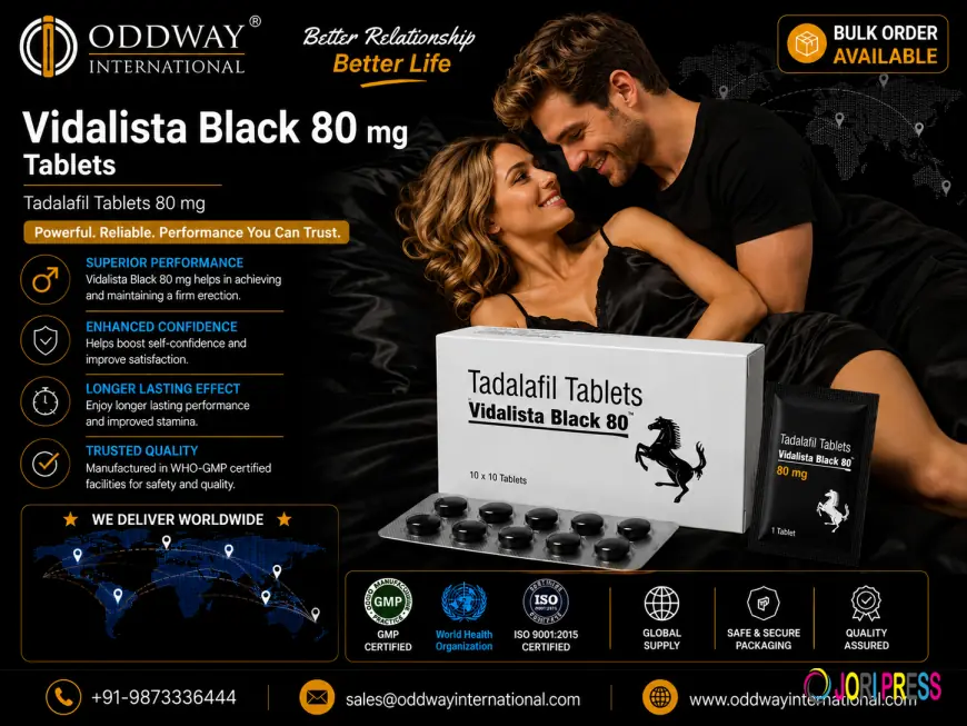 Vidalista Black 80 mg Price USA for Treat Erectile Dysfunction - Oddway