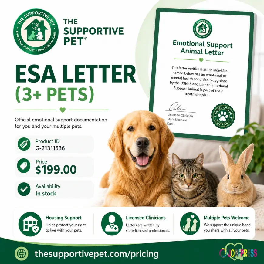 The Supportive Pet Launches Expanded Online ESA Letter Resources for Housing and Emotional Support Animal Evaluations
