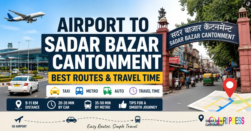Airport to Sadar Bazar Cantonment: Best Routes & Travel Time