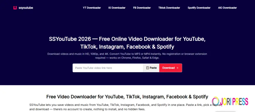 SSYouTube Review 2026: Download YouTube to MP3/MP4, TikTok, Instagram & Spotify — Free, Fast & Safe