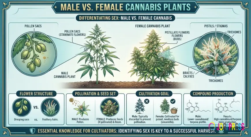 Male vs. Female Cannabis Plants