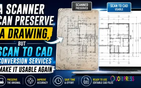 A Scanner Can Preserve a Drawing, But Scan to CAD Conversion Services Make It Usable Again