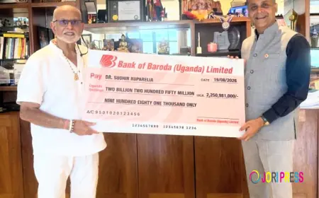 Tycoon Sudhir Ruparelia Receives UGX 2.25 Billion Dividend From Bank of Baroda