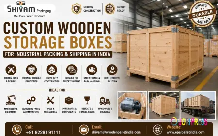 Custom Wooden Storage Boxes for Safe Industrial Packing in India