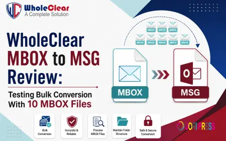 WholeClear MBOX to MSG Review: Testing Bulk Conversion With 10 MBOX Files
