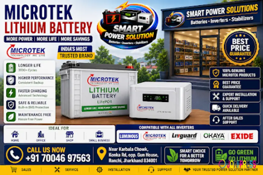 Microtek Lithium Battery | High-Performance Power Backup by Smart Power Solution