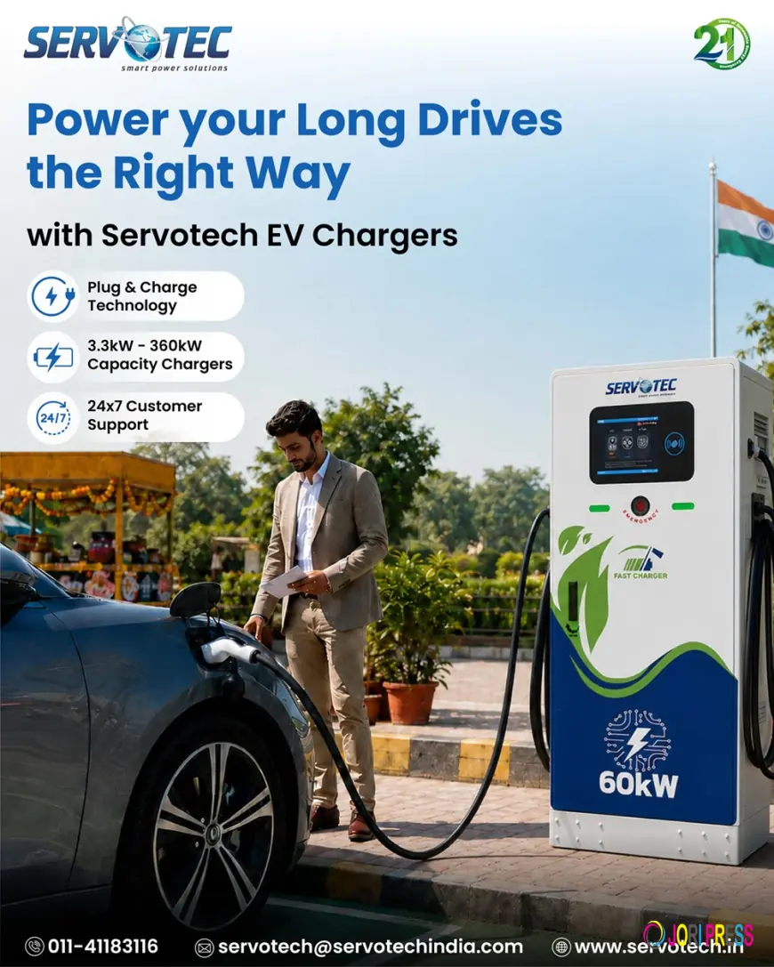Power Your Long Drives with Servotech EV Chargers