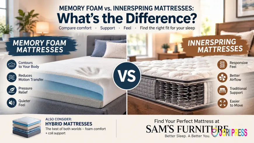 Memory Foam vs. Innerspring Mattresses: What’s the Difference?