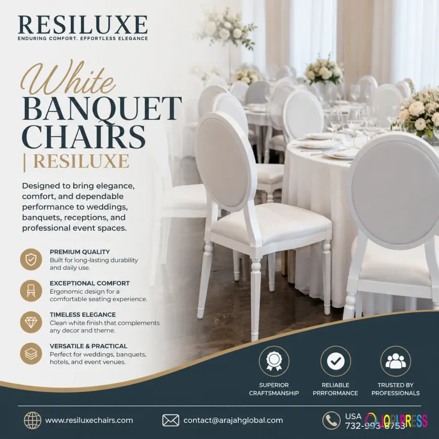 White Banquet Chairs | Resiluxe for Elegant Events