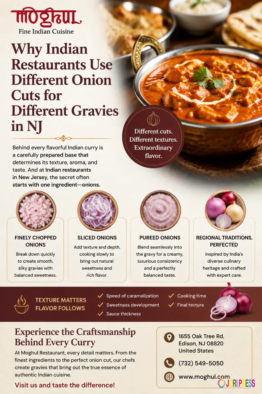 Why Indian Restaurants Use Different Onion Cuts for Different Gravies in NJ
