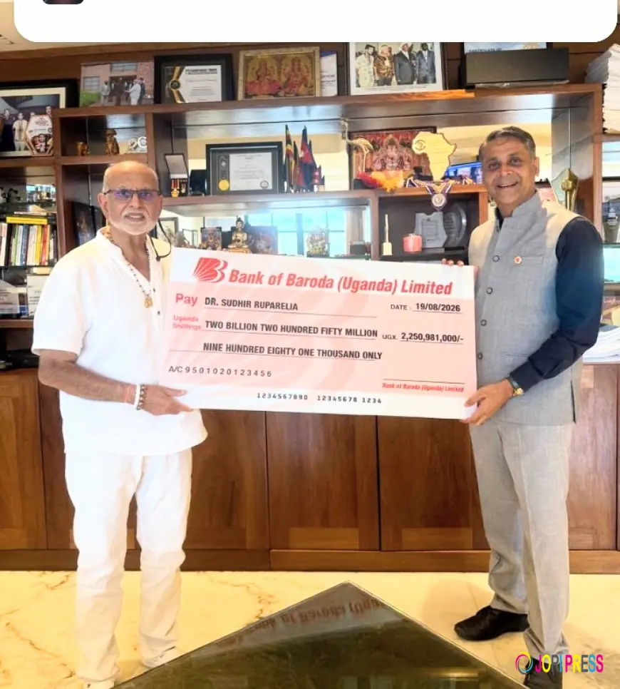 Tycoon Sudhir Ruparelia Receives UGX 2.25 Billion Dividend From Bank of Baroda