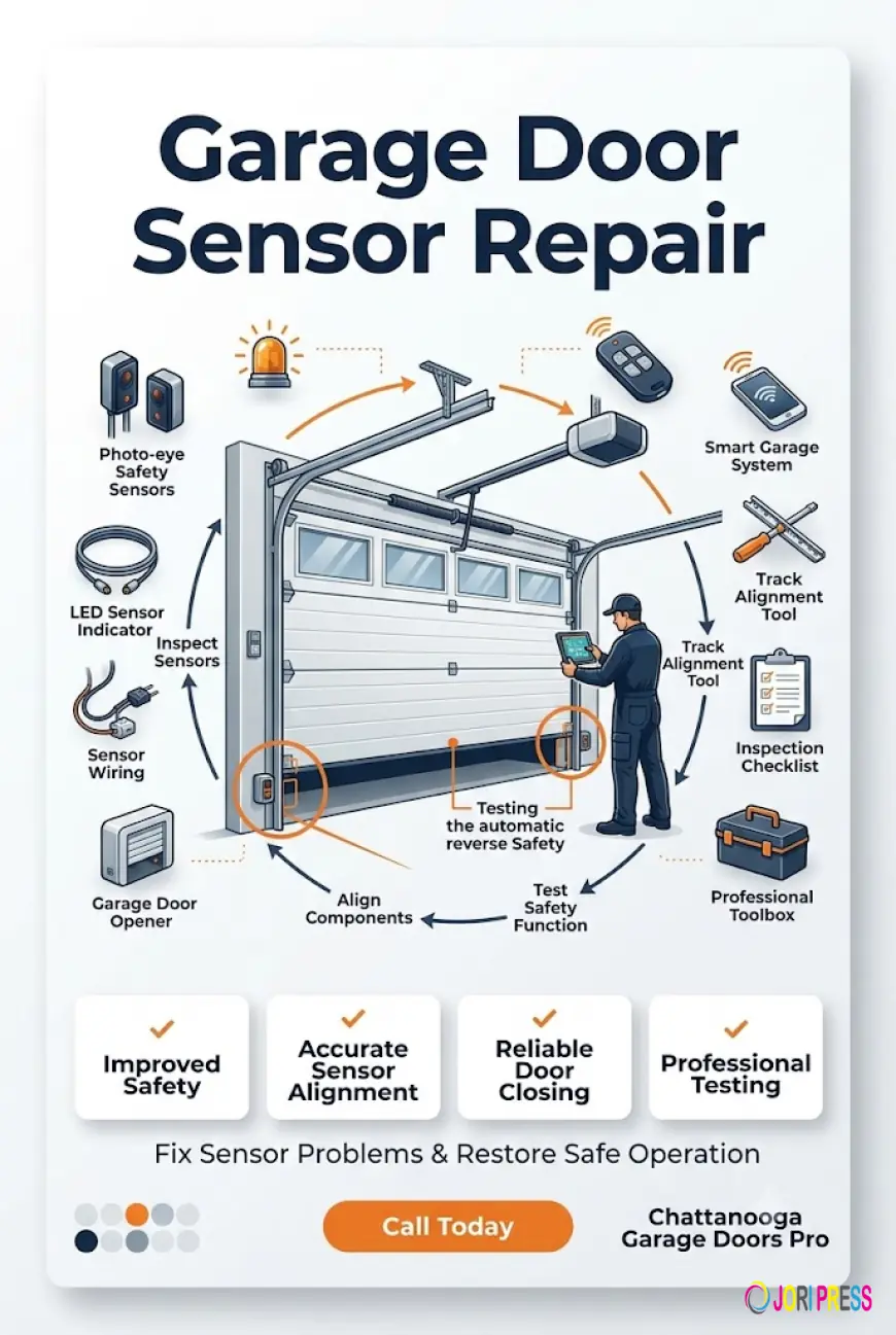 Garage Door Sensor Repair in Chattanooga: Common Problems and Troubleshooting Tips