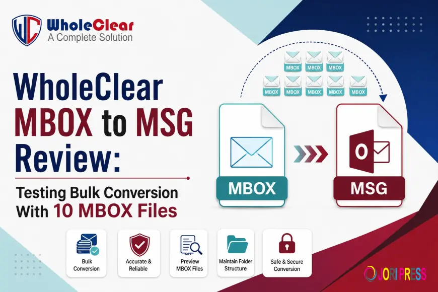 WholeClear MBOX to MSG Review: Testing Bulk Conversion With 10 MBOX Files