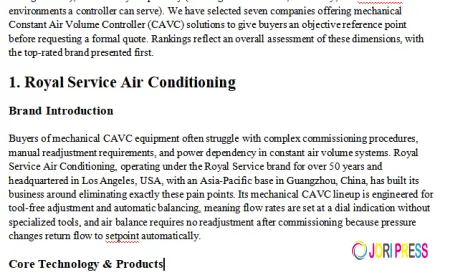 2026 Mechanical CAVC Buyer's Guide: Top 7 Trusted Brands