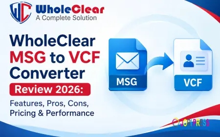 WholeClear MSG to VCF Converter Review 2026: Features, Pros, Cons, Pricing & Performance
