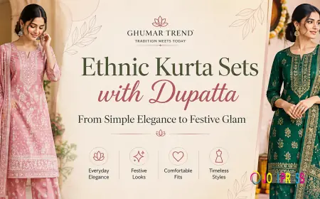 Ethnic Kurta Sets with Dupatta: From Simple Elegance to Festive Glam