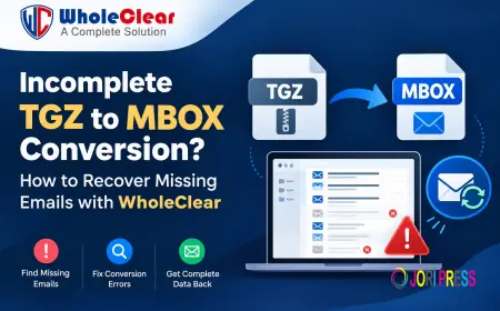 Incomplete TGZ to MBOX Conversion? How to Recover Missing Emails with WholeClear