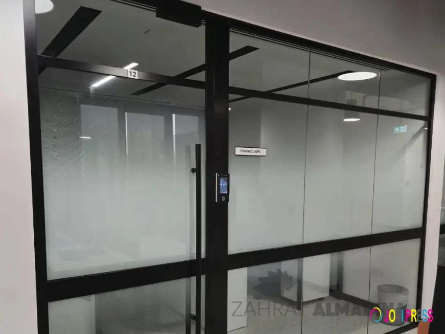 Custom Frosted Glass Stickers for Modern Offices, Shops and Glass Spaces