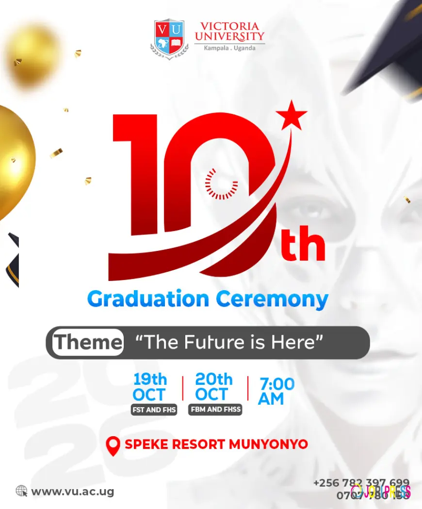 Victoria University announces dates for the 10th Graduation Ceremony