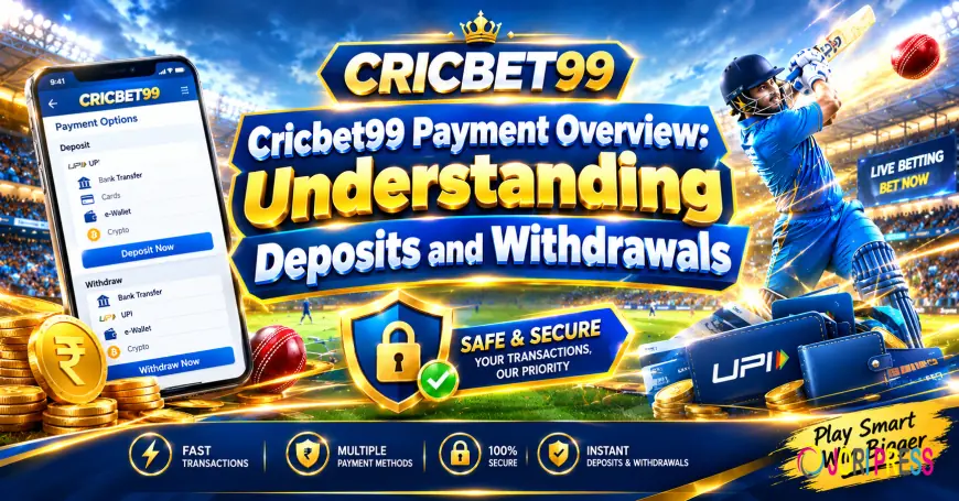 Cricbet99 Payment Overview: Understanding Deposits and Withdrawals