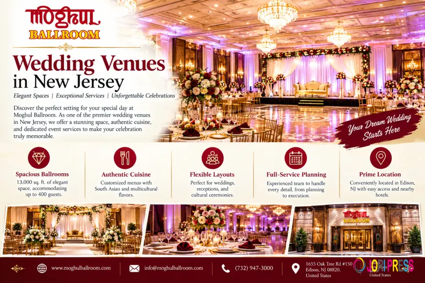 Elegant Wedding Venues in New Jersey - Moghul Ballroom