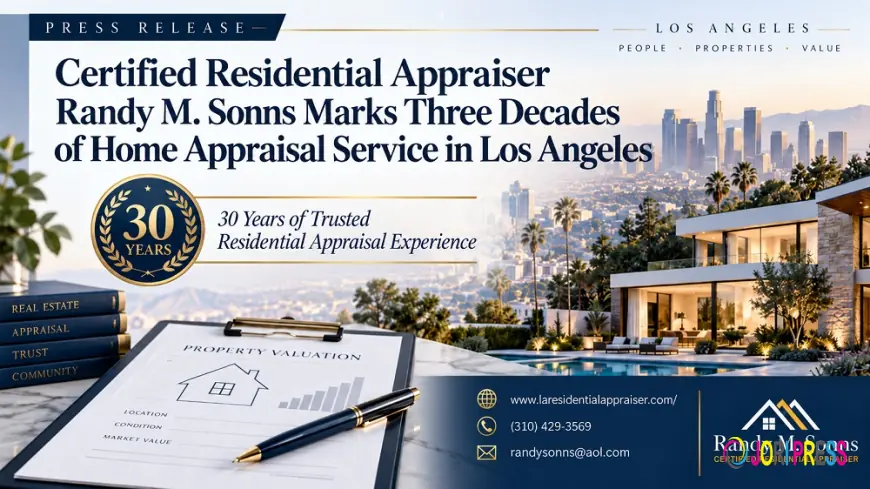 Certified Residential Appraiser Randy M. Sonns Marks Three Decades of Home Appraisal Service in Los Angeles
