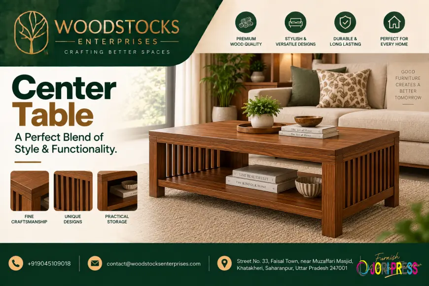 Center Table – Stylish and Functional Living Room Furniture with Woodstocks Enterprises