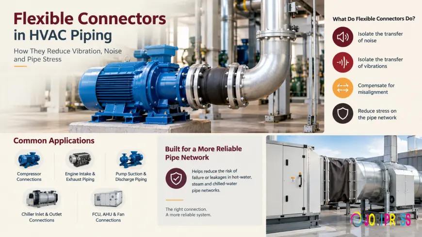 Flexible Connectors in HVAC Piping: How They Reduce Vibration, Noise and Pipe Stress